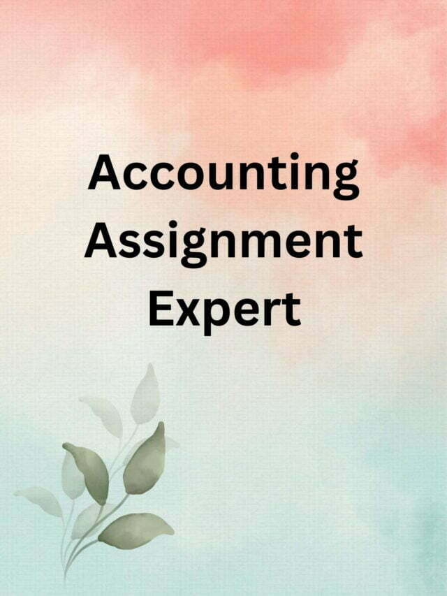 Accounting Assignment Expert Accounting Assignment Help Online