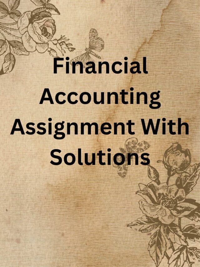 Financial Accounting Assignment With Solutions