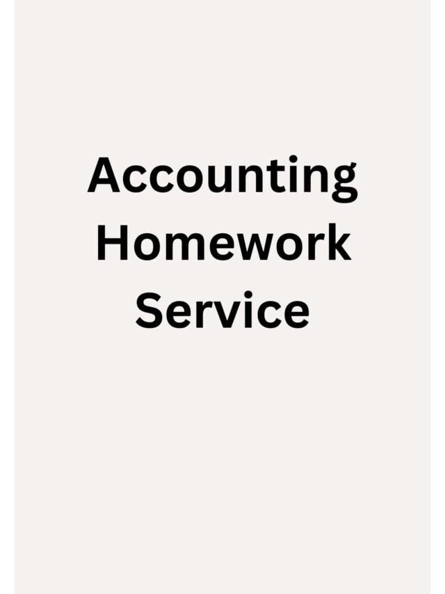 Accounting Homework Service