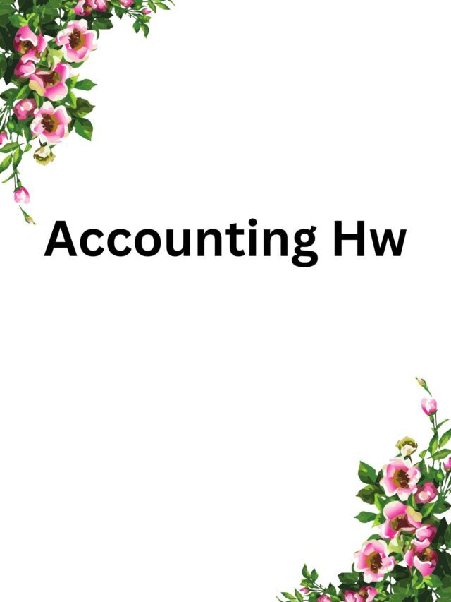 Accounting Hw