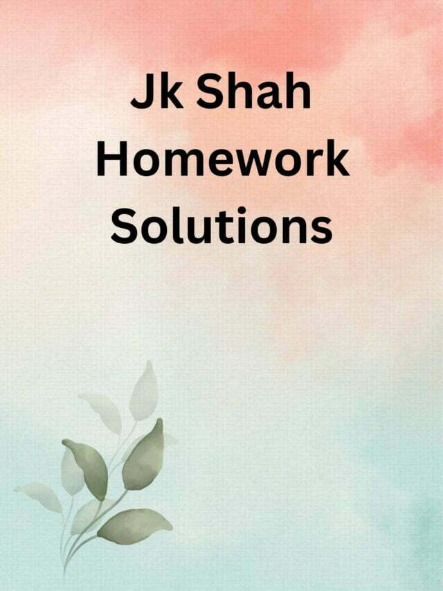 jk shah homework solutions inter ca