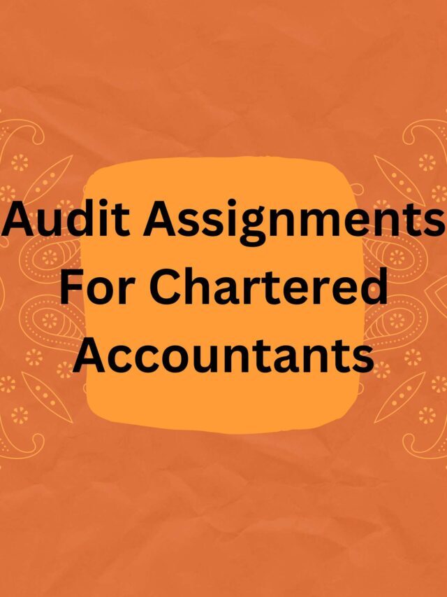 Audit Assignments For Chartered Accountants