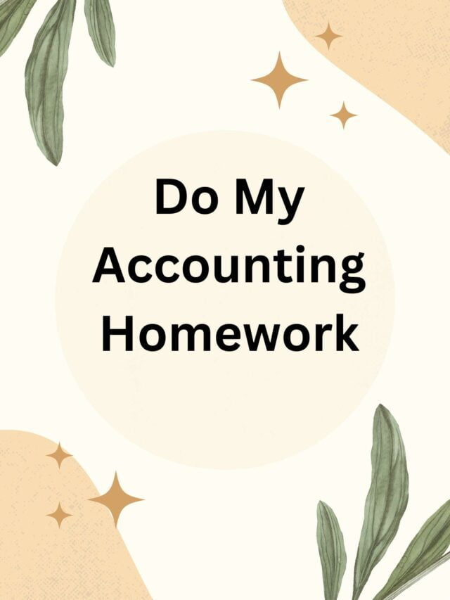 Do My Accounting Homework