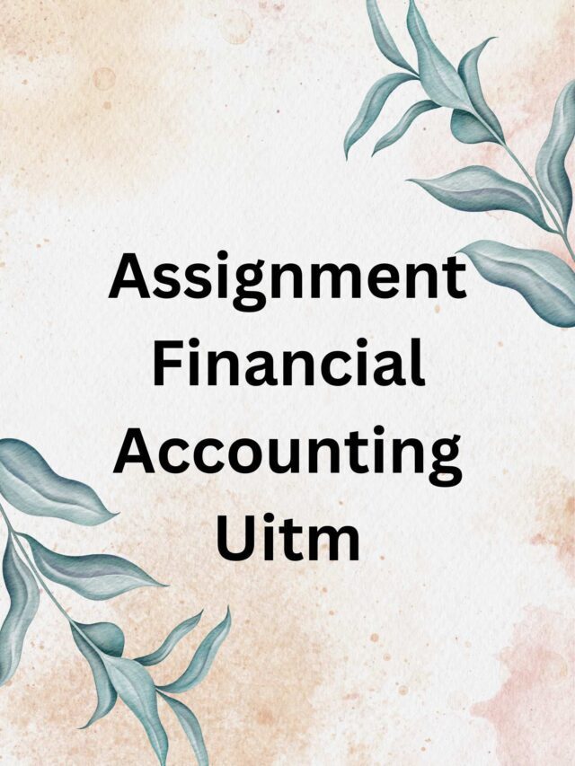 Assignment Financial Accounting Uitm