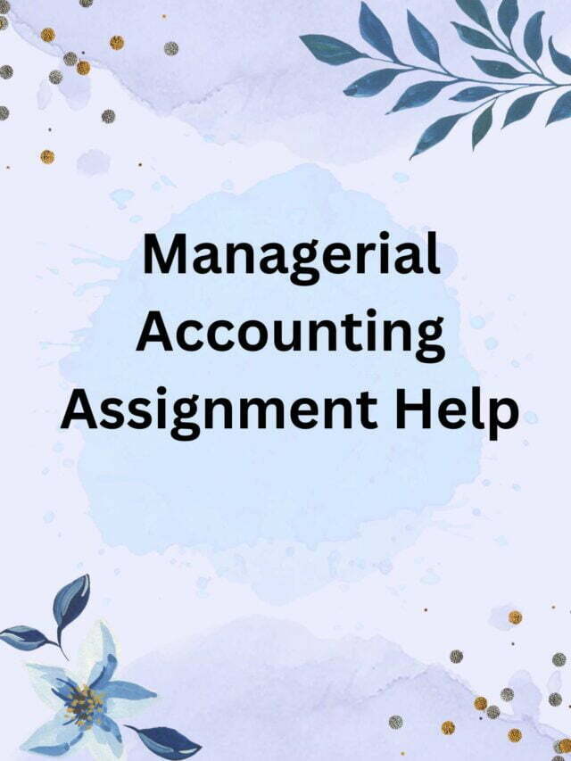 Managerial Accounting Assignment Help