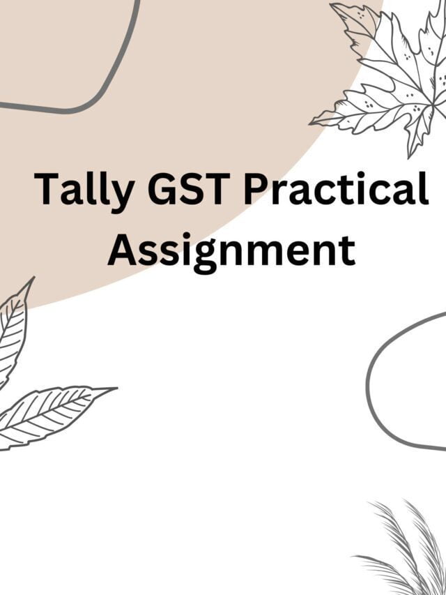 Tally GST Practical Assignment