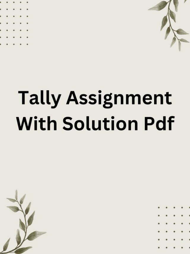 tally lab assignment pdf