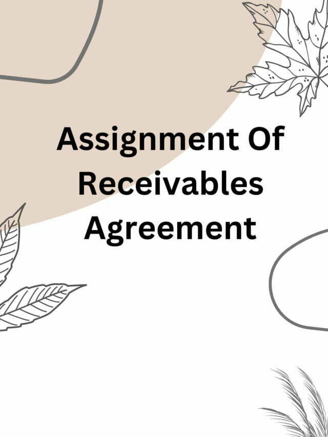 an assignment of receivables
