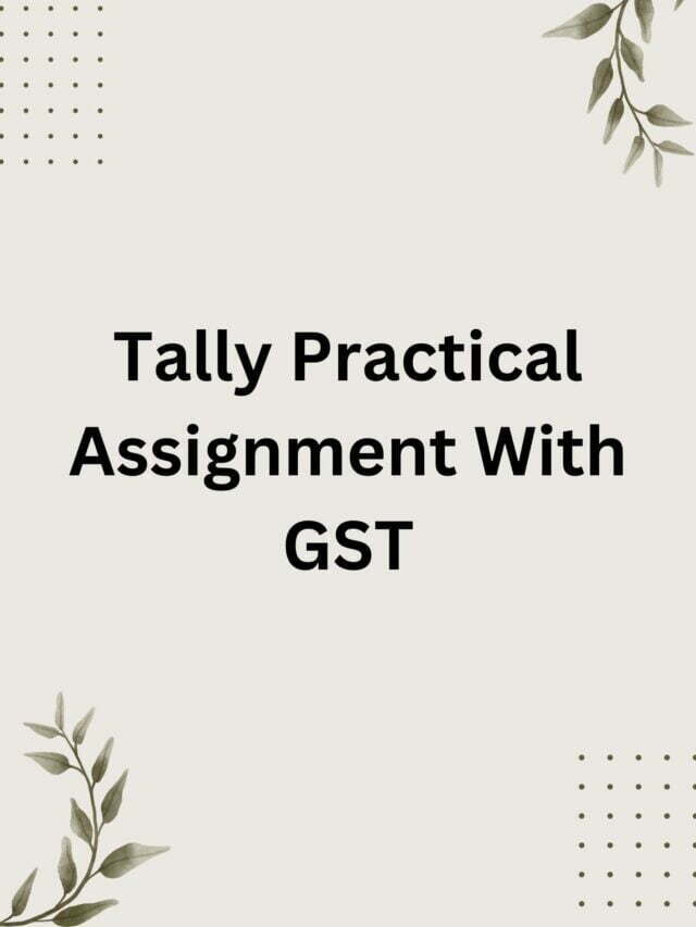 tally accounting assignment