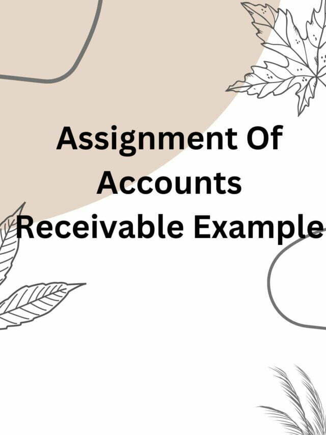 Assignment Of Accounts Receivable Example