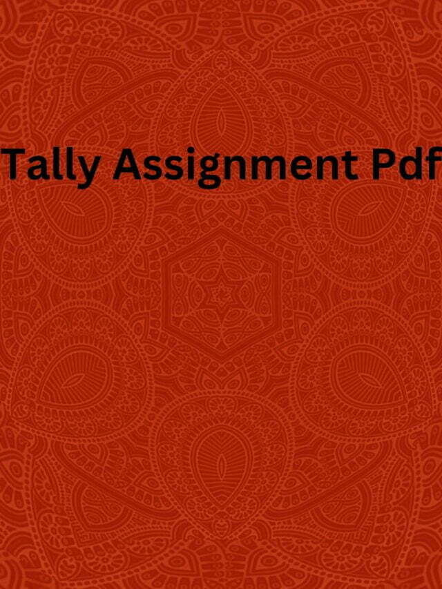 tally practical assignment pdf