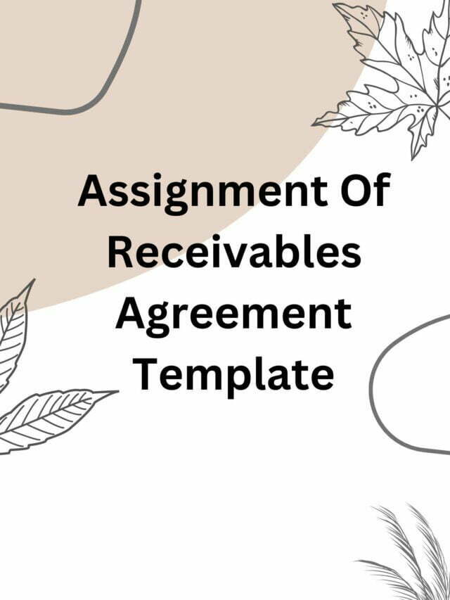 general assignment of receivables