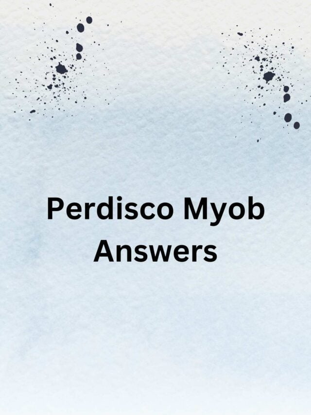 Perdisco Myob Answers