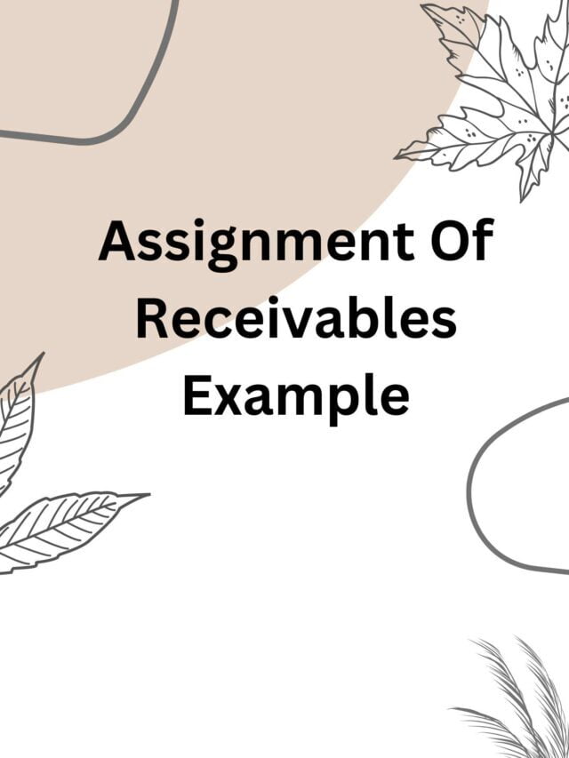 Assignment Of Receivables Example