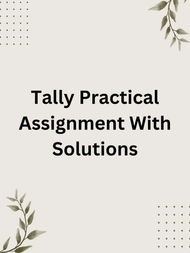 tally practical assignment