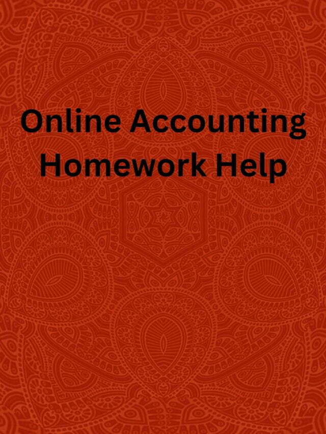 Online Accounting Homework Help